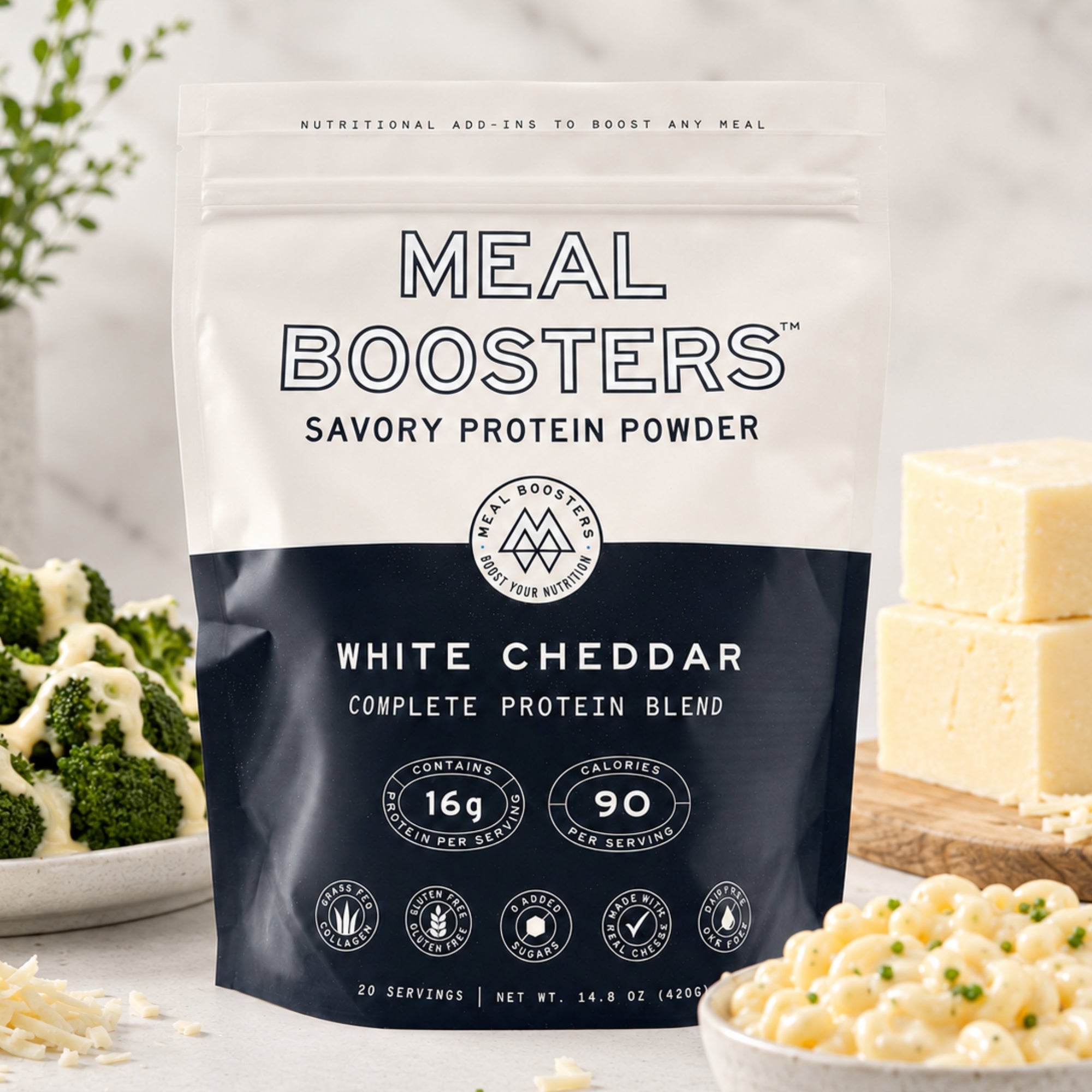 MEAL BOOSTERS Collagen + Protein Powder - White Cheddar
