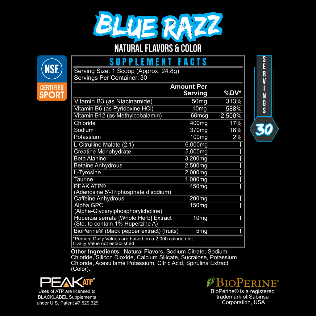 BLACKLABEL Pre Hustle ALL-IN-ONE Pre-Workout - 3 Flavors