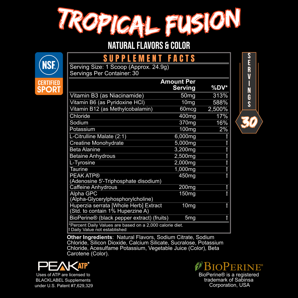 BLACKLABEL Pre Hustle ALL-IN-ONE Pre-Workout - 3 Flavors
