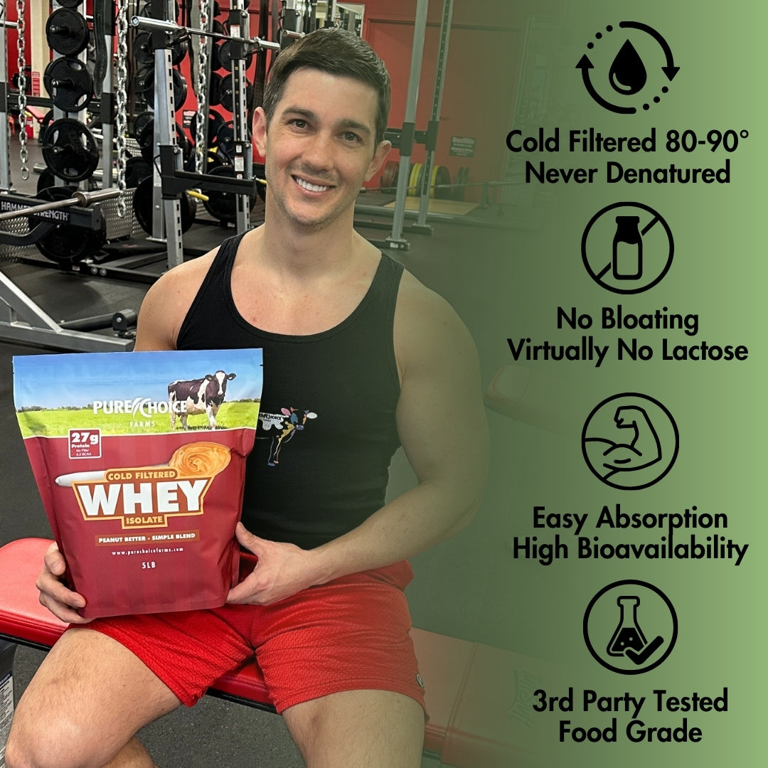 PURE CHOICE Whey Protein Isolate Powder - Peanut Better