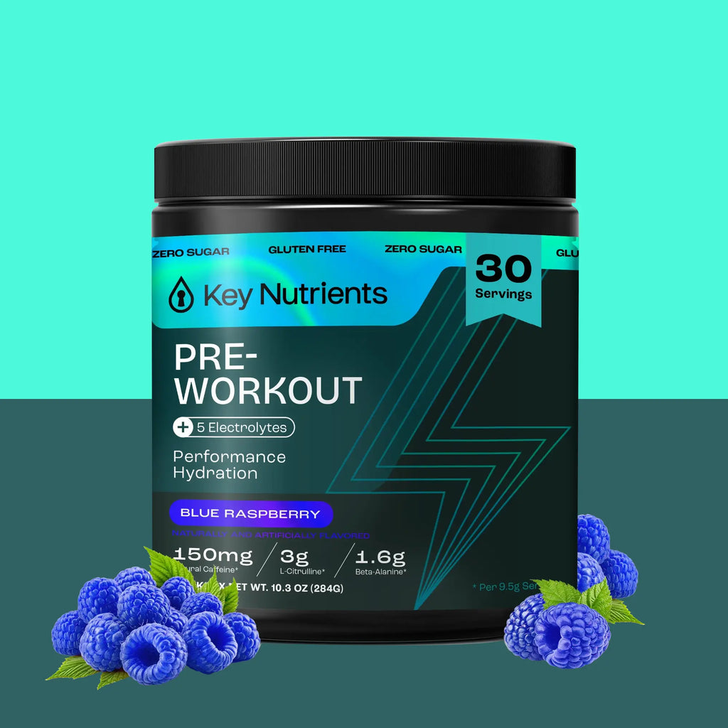 KEY NUTRIENTS Pre-Workout with Electrolytes - Blue Raspberry