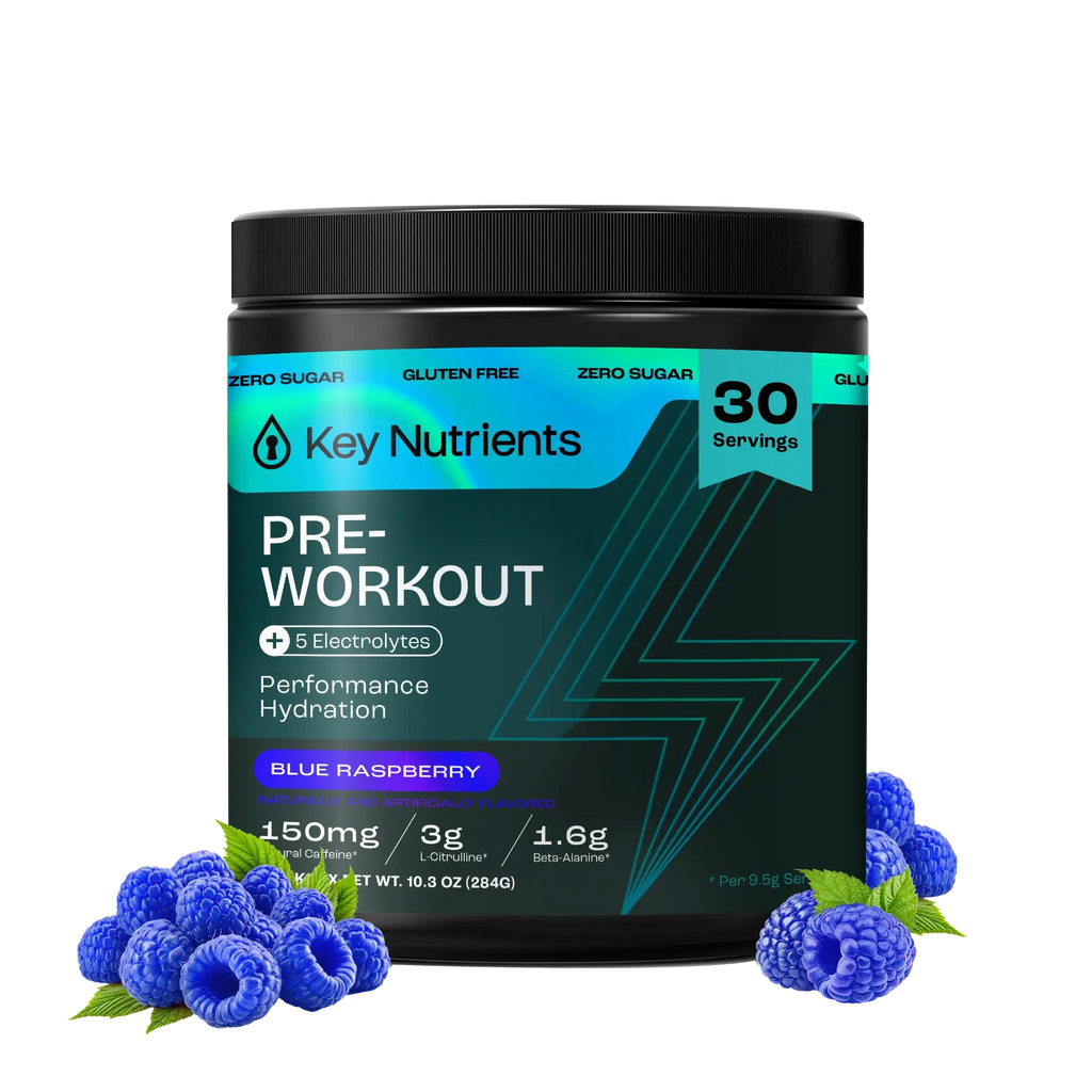 KEY NUTRIENTS Pre-Workout with Electrolytes - Blue Raspberry