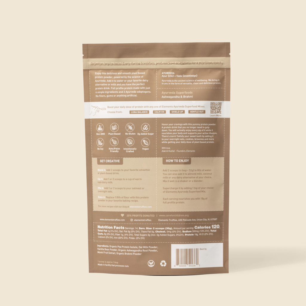 ELEMENTS Plant Based Ayurveda Protein Powder - Vanilla