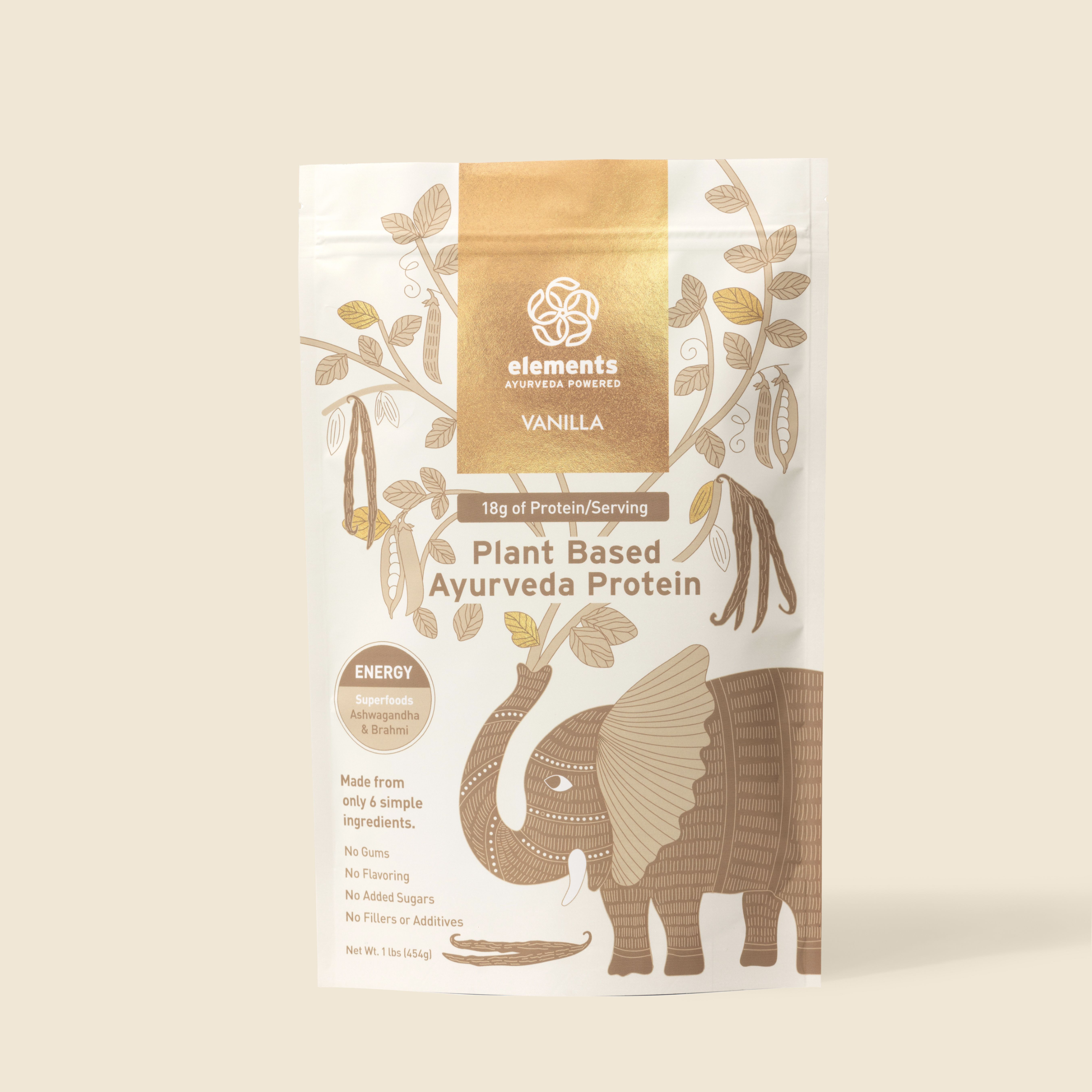 ELEMENTS Plant Based Ayurveda Protein Powder - Vanilla