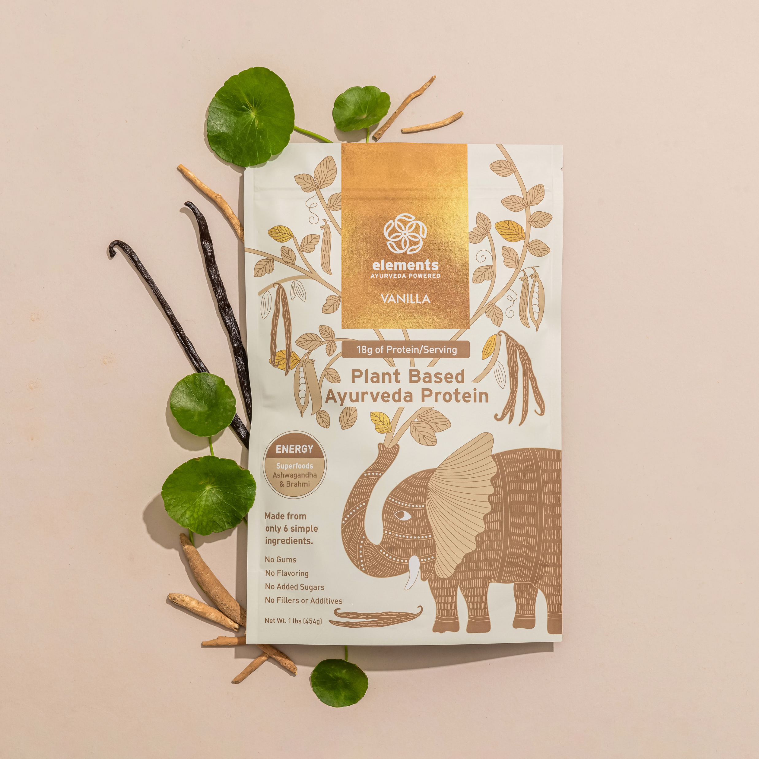 ELEMENTS Plant Based Ayurveda Protein Powder - Vanilla