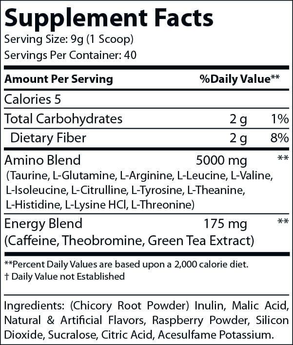 VIRTRUE Sugar-Free Pre-Workout - Raspberry Iced Tea