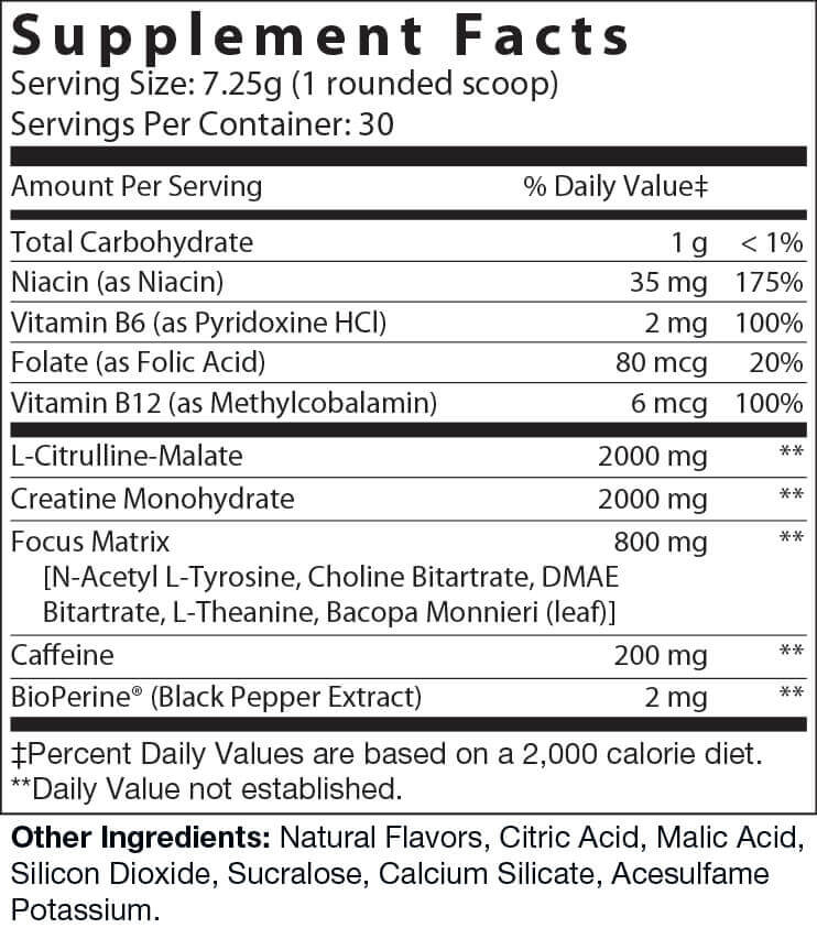 VIRTRUE Sugar-Free Pre-Workout - Lemonade