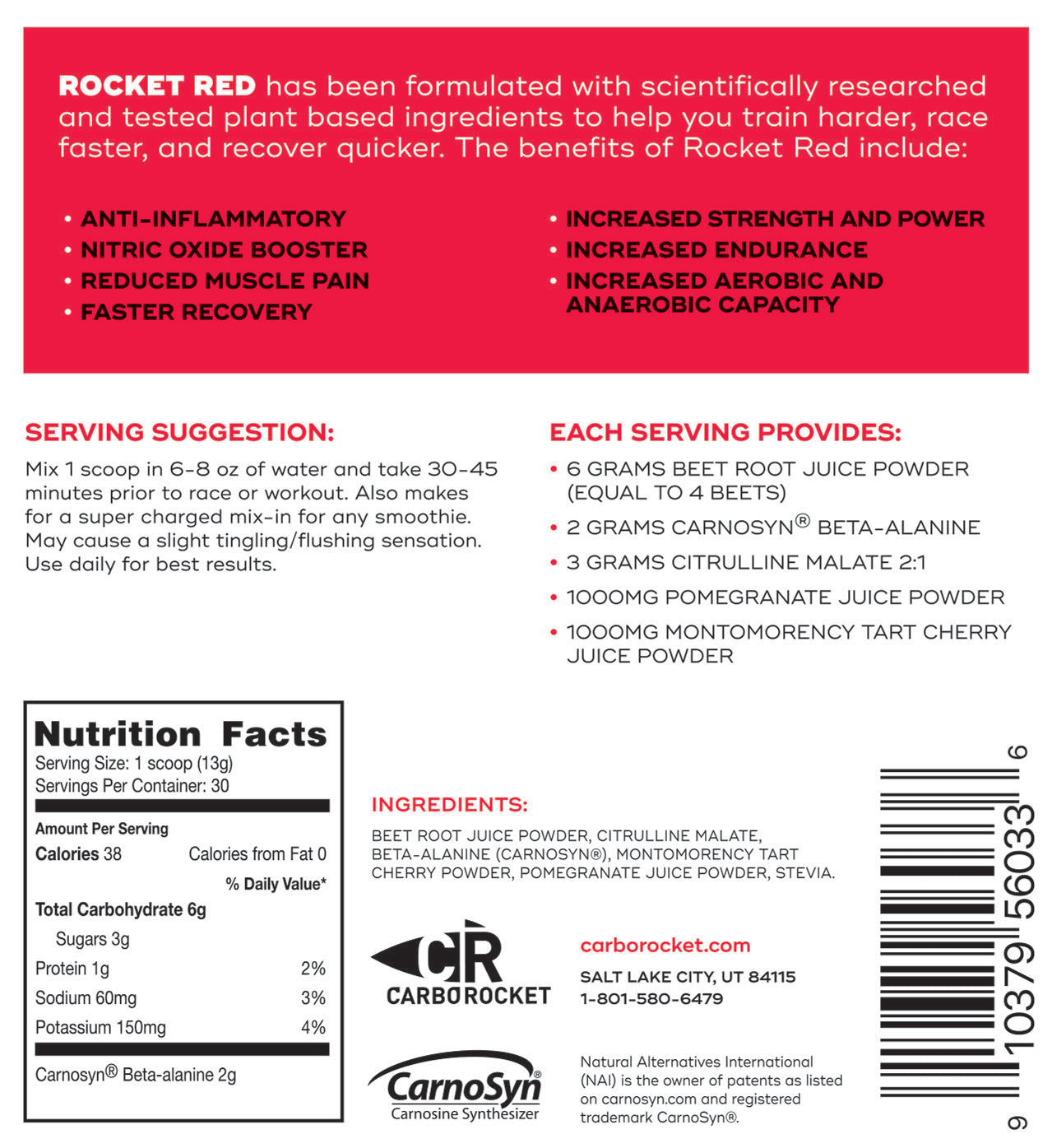ROCKET RED Superfoods Pre-Workout