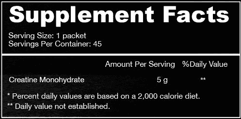OIAM Creatine Monohydrate Powder Single-Serving Sticks - Unflavored