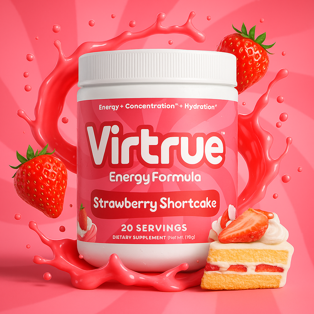 VIRTRUE Sugar-Free Pre-Workout - Strawberry Shortcake
