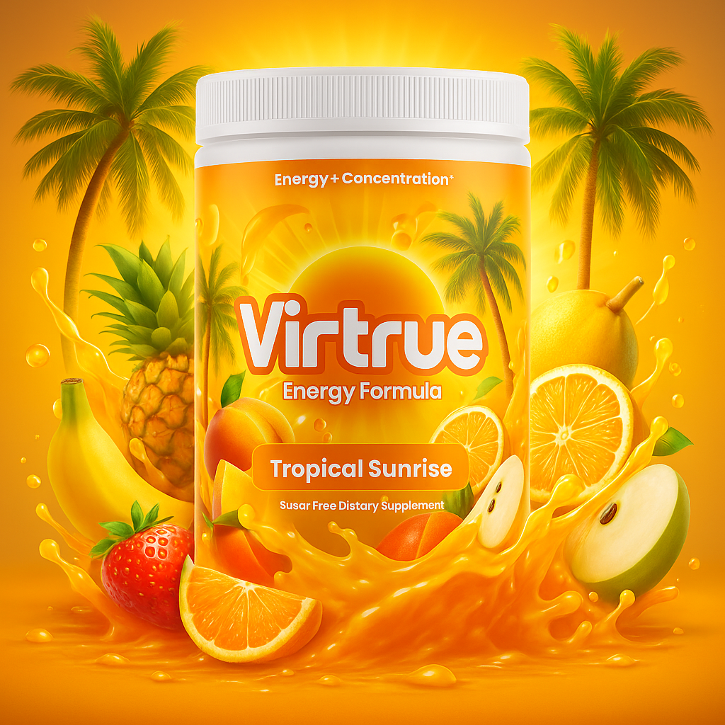 VIRTRUE Sugar-Free Pre-Workout - Tropical Sunrise