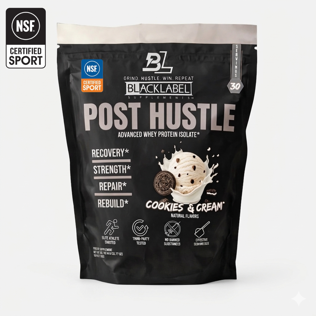 BLACKLABEL POST HUSTLE Whey Protein Isolate Powder - 4 Flavors