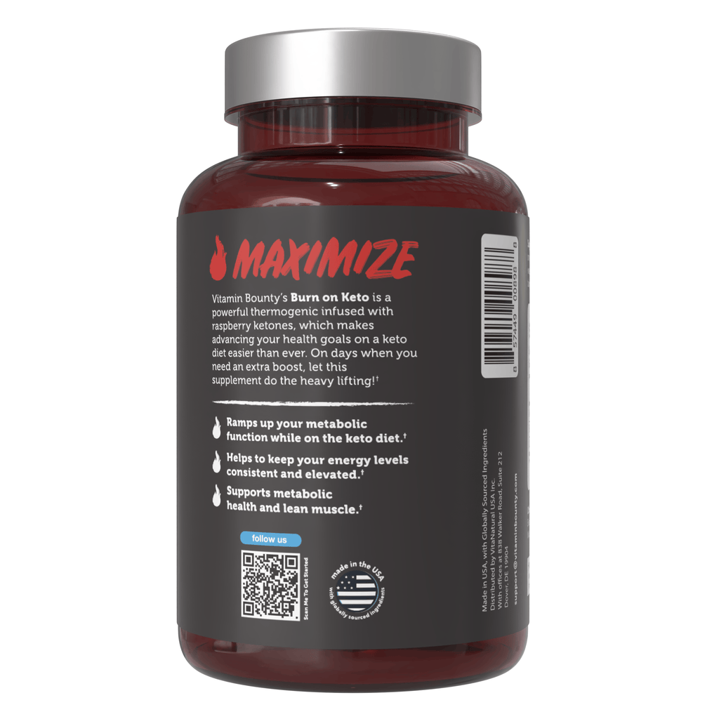 VITAMIN BOUNTY Burn On Keto Thermogenic Calorie Burner - 60 Capsules