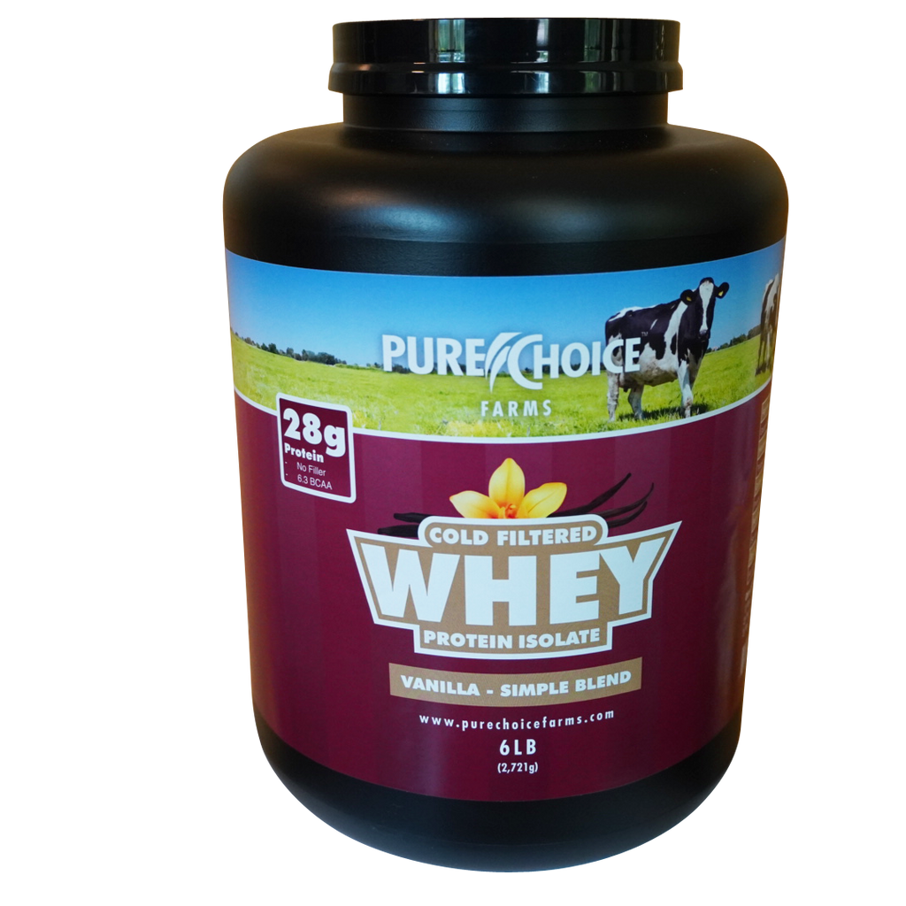 PURE CHOICE Whey Protein Isolate Powder - Organic Vanilla