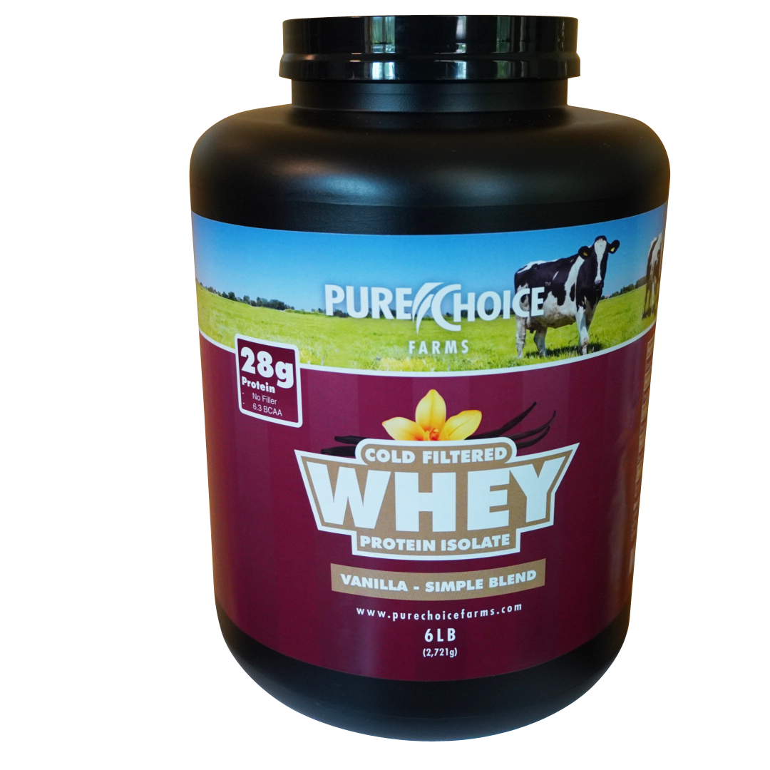 PURE CHOICE Whey Protein Isolate Powder - Organic Vanilla