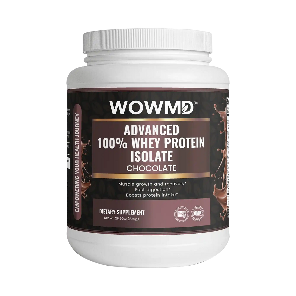 WOW MD Advanced 100% Whey Protein Isolate Powder - Chocolate