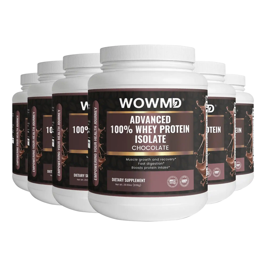 WOW MD Advanced 100% Whey Protein Isolate Powder - Chocolate