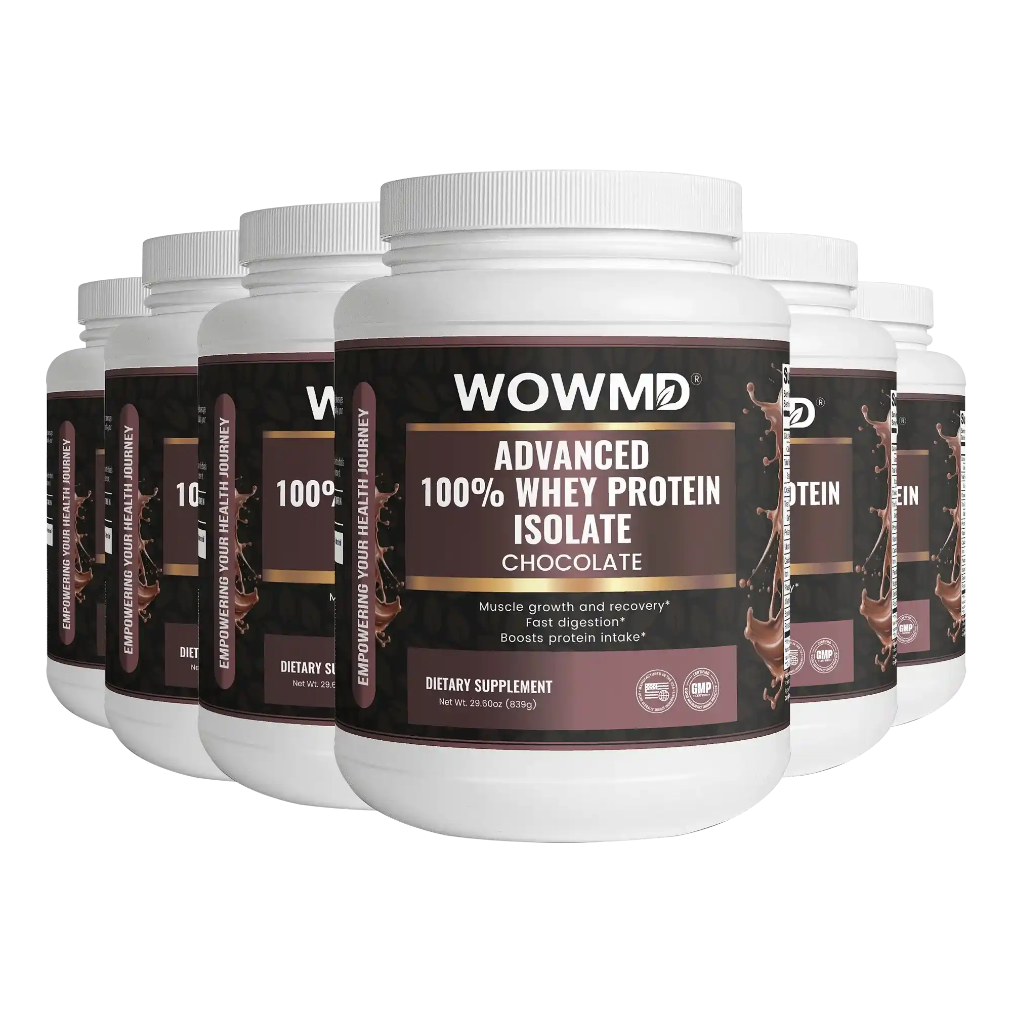 WOW MD Advanced 100% Whey Protein Isolate Powder - Chocolate