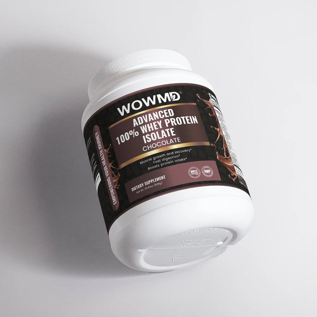 WOW MD Advanced 100% Whey Protein Isolate Powder - Chocolate