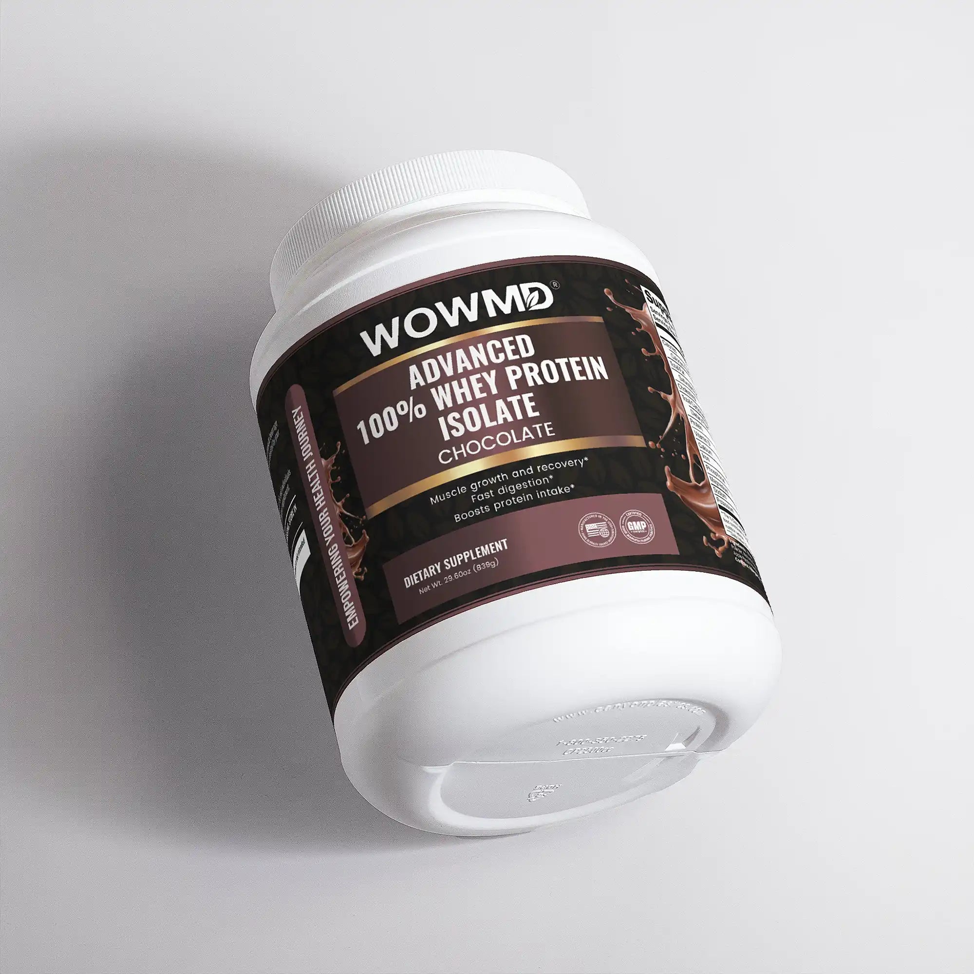 WOW MD Advanced 100% Whey Protein Isolate Powder - Chocolate