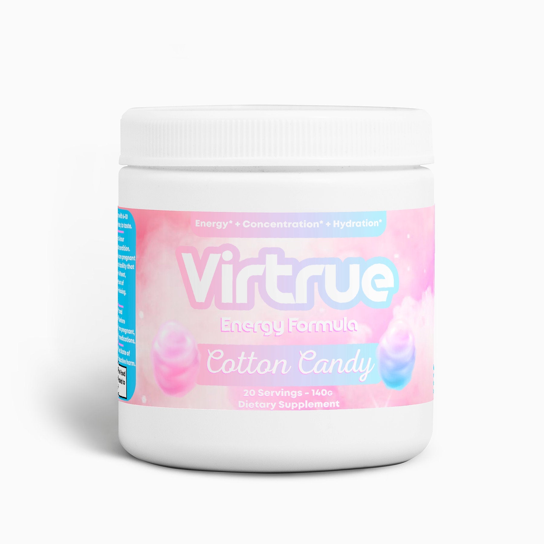 VIRTRUE Sugar-Free Pre-Workout - Cotton Candy