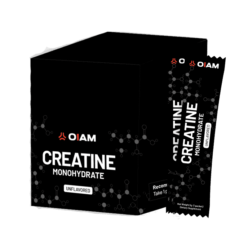 OIAM Creatine Monohydrate Powder Single-Serving Sticks - Unflavored