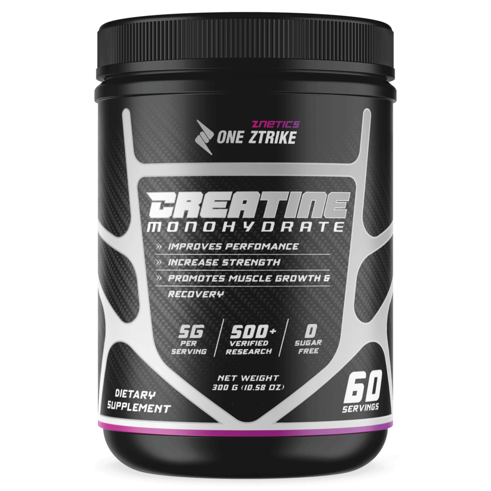 ZNETICZ ONE ZTRIKE Ultra-micronized Creatine Monohydrate Powder - Unflavored