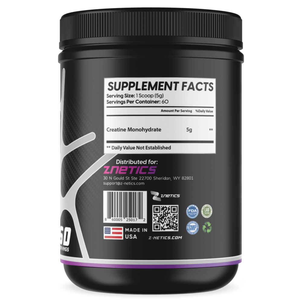ZNETICZ ONE ZTRIKE Ultra-micronized Creatine Monohydrate Powder - Unflavored