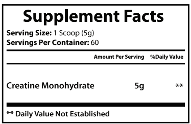 VIRTRUE Creatine Monohydrate Powder - Unflavored