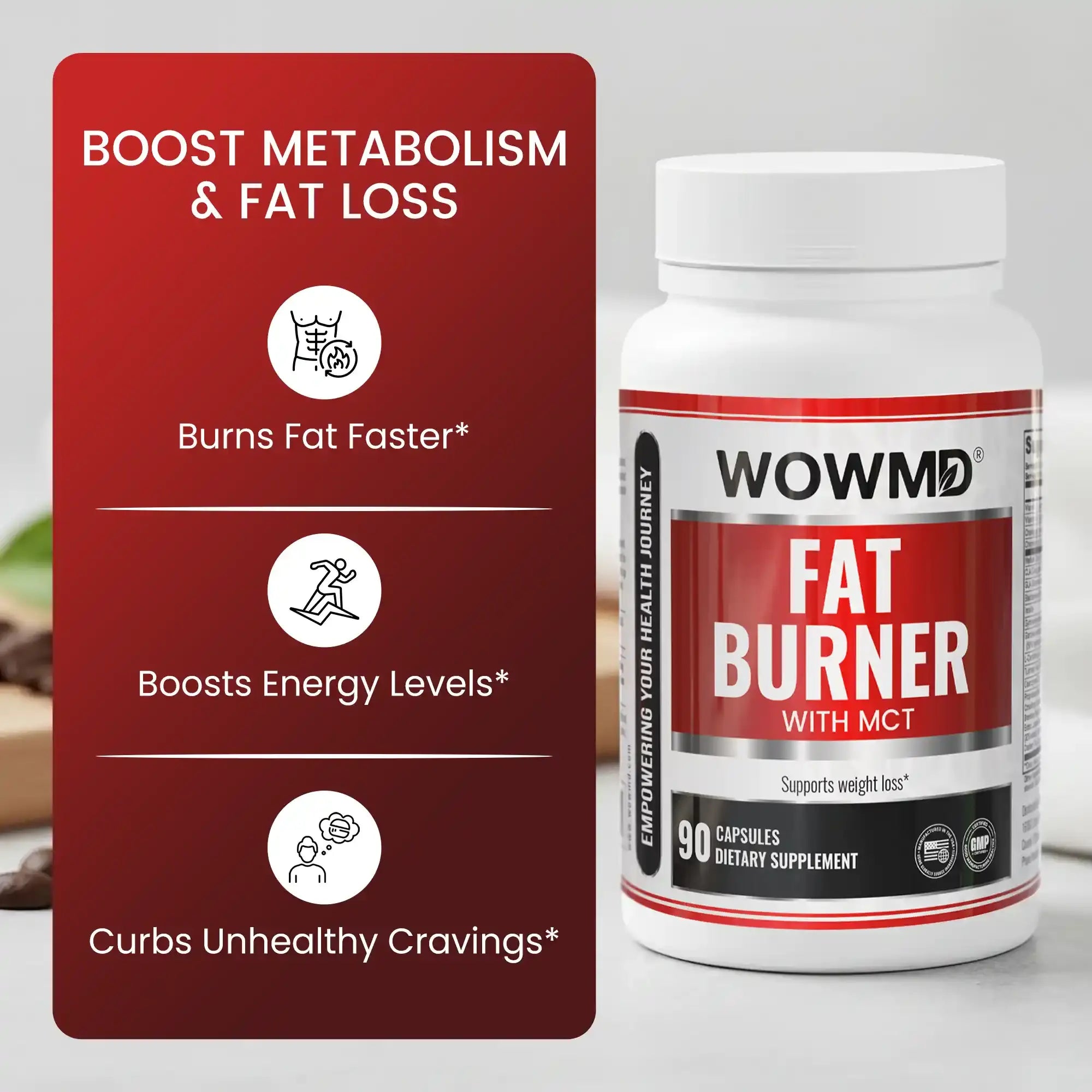 WOW MD Fat Burner with MCT - 90 Capsules
