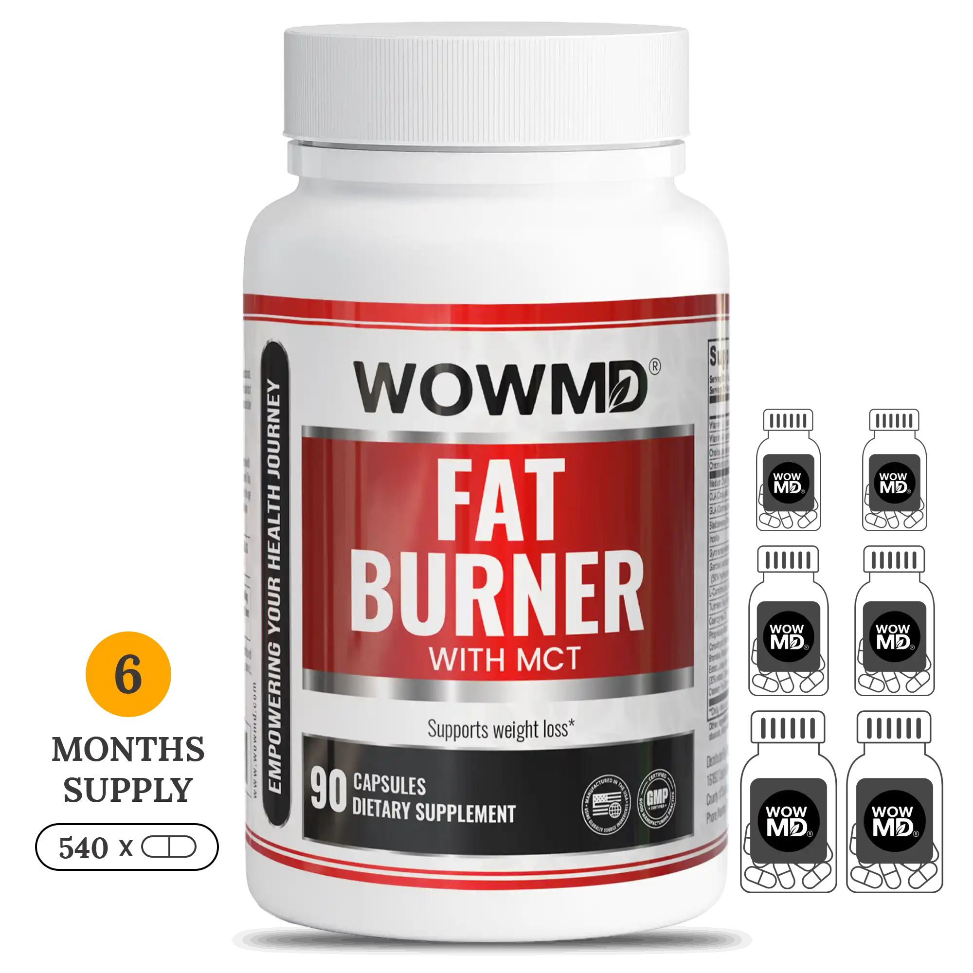 WOW MD Fat Burner with MCT - 90 Capsules