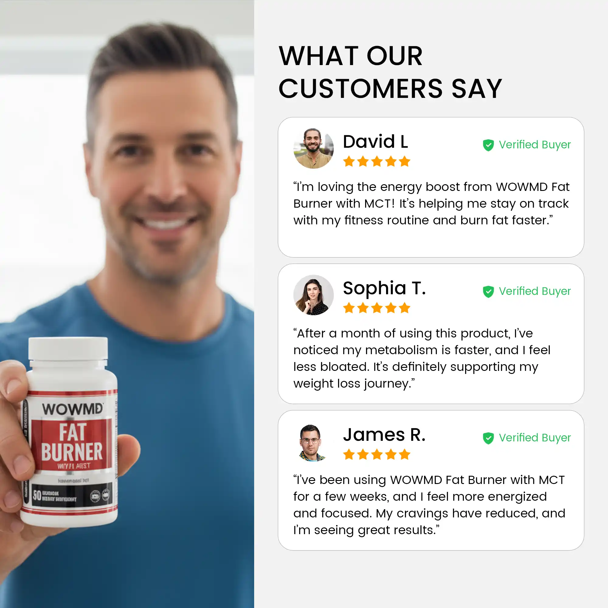 WOW MD Fat Burner with MCT - 90 Capsules