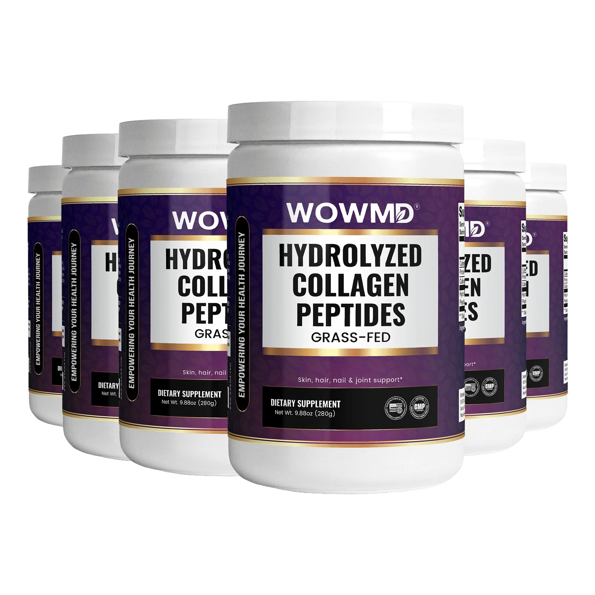 WOW MD Grass-Fed Hydrolyzed Collagen Peptides Powder - Unflavored