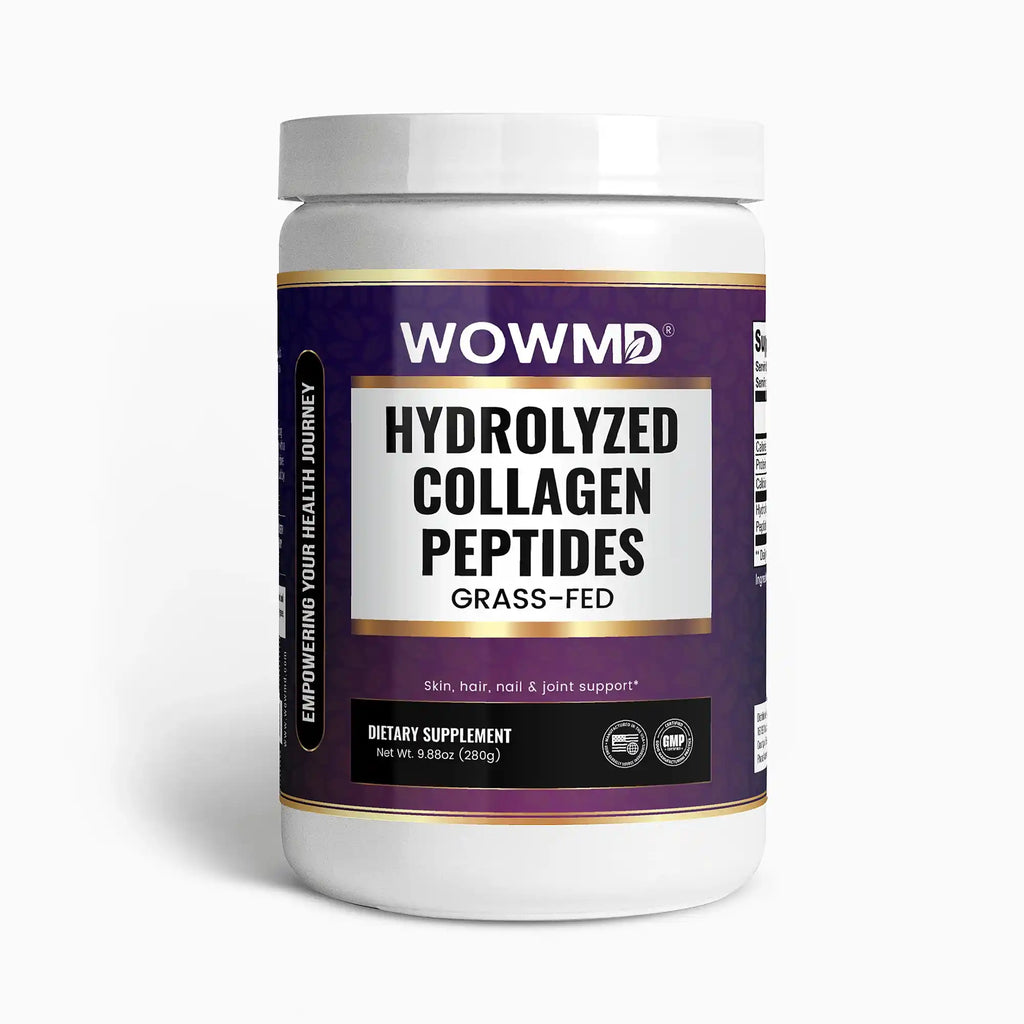 WOW MD Grass-Fed Hydrolyzed Collagen Peptides Powder - Unflavored