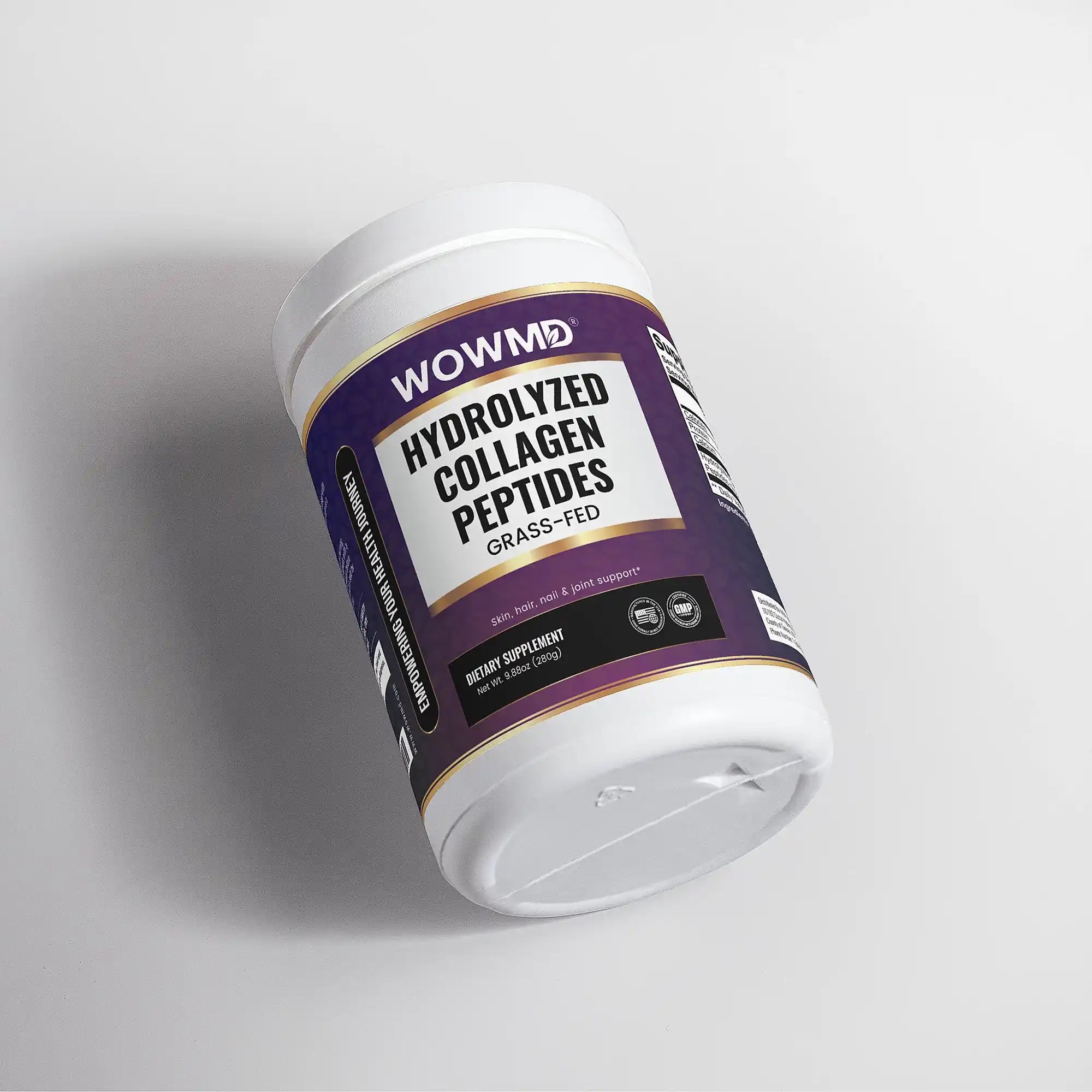 WOW MD Grass-Fed Hydrolyzed Collagen Peptides Powder - Unflavored