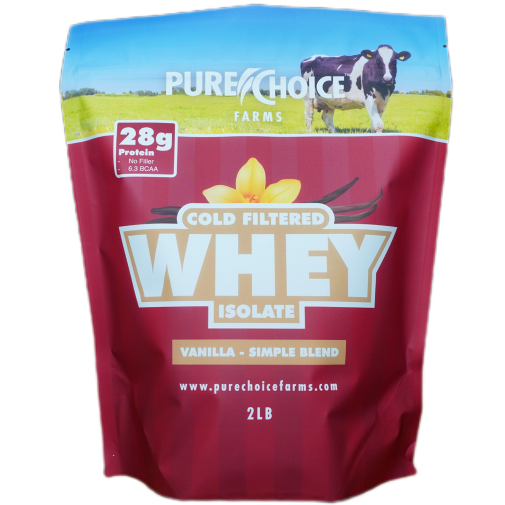 PURE CHOICE Whey Protein Isolate Powder - Organic Vanilla