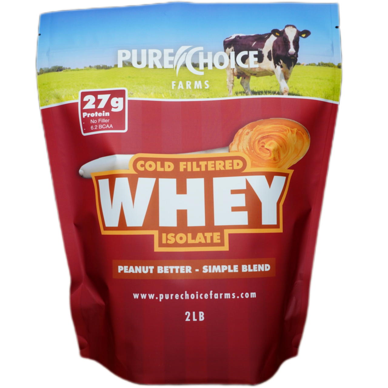 PURE CHOICE Whey Protein Isolate Powder - Peanut Better