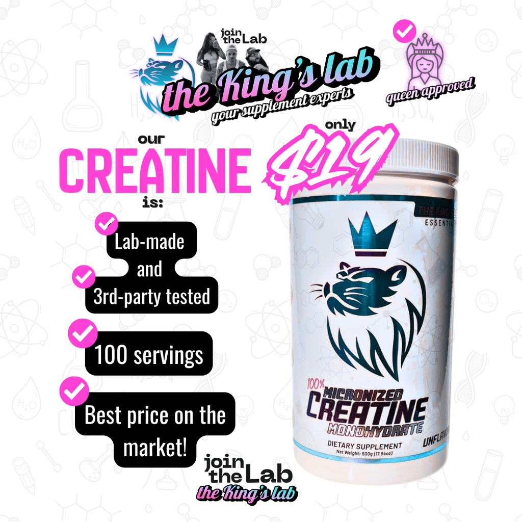 THE KING'S LAB Micronized Creatine Monohydrate Powder – Unflavored