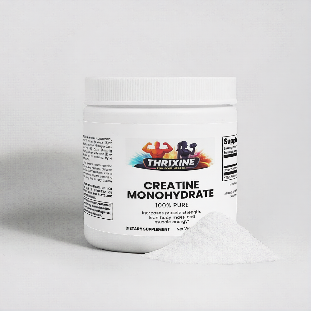THRIXINE 100% Pure Creatine Monohydrate Powder - Unflavored