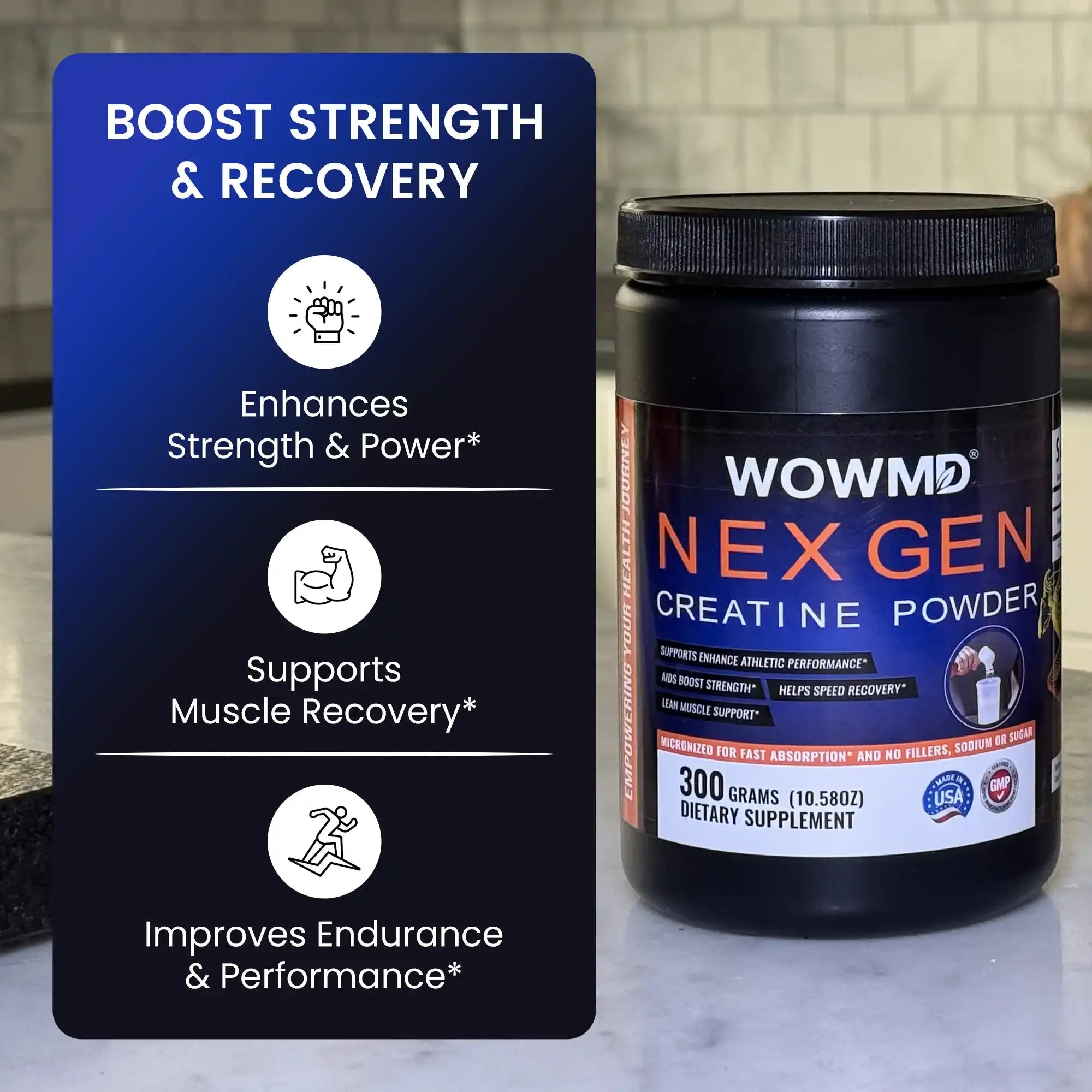 WOW MD NexGen Micronized Creatine Powder - Unflavored