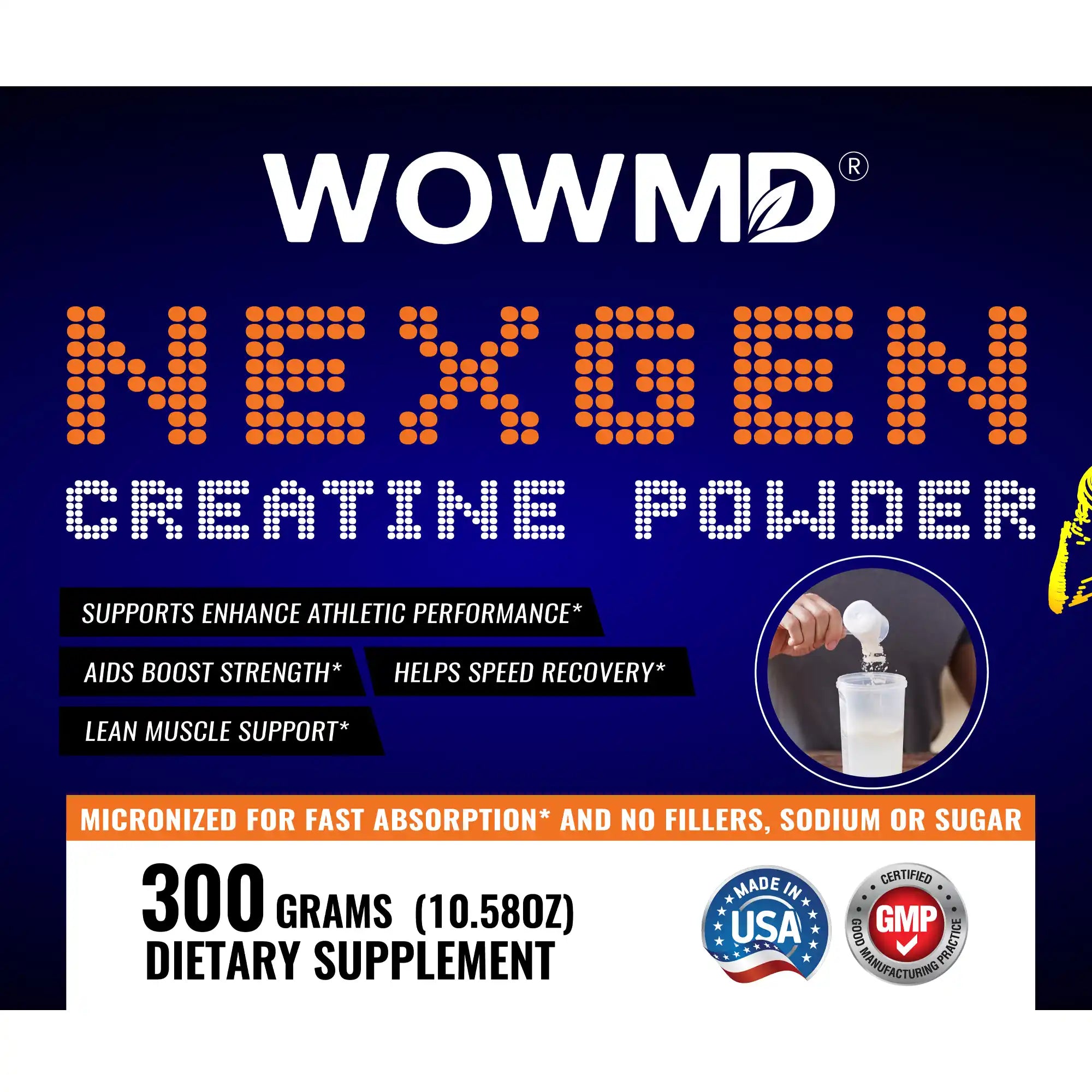 WOW MD NexGen Micronized Creatine Powder - Unflavored