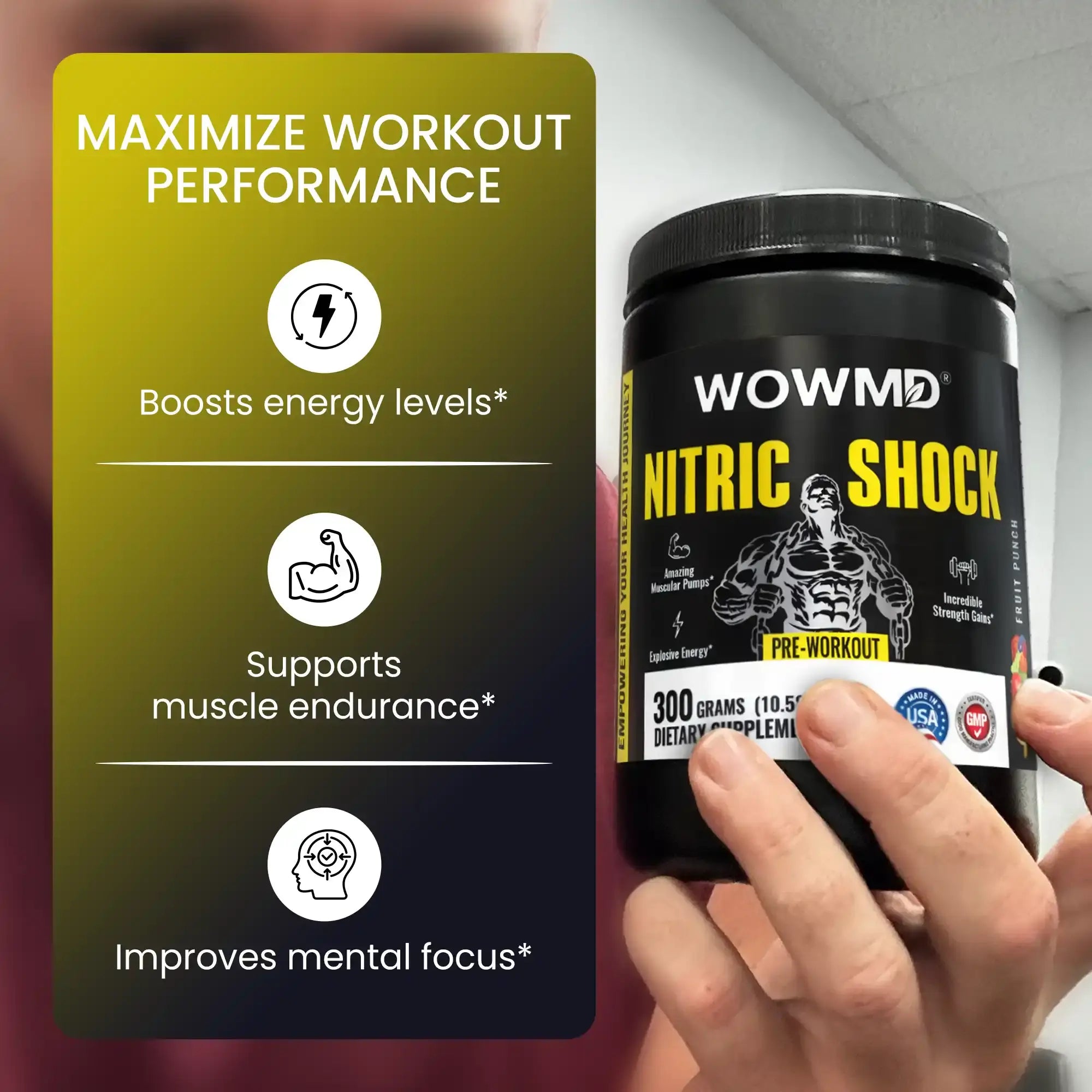 WOW MD Nitric Shock Pre-Workout - 2 Flavors