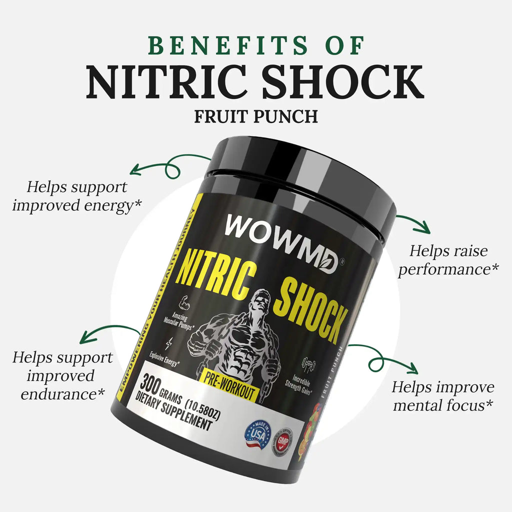 WOW MD Nitric Shock Pre-Workout - 2 Flavors