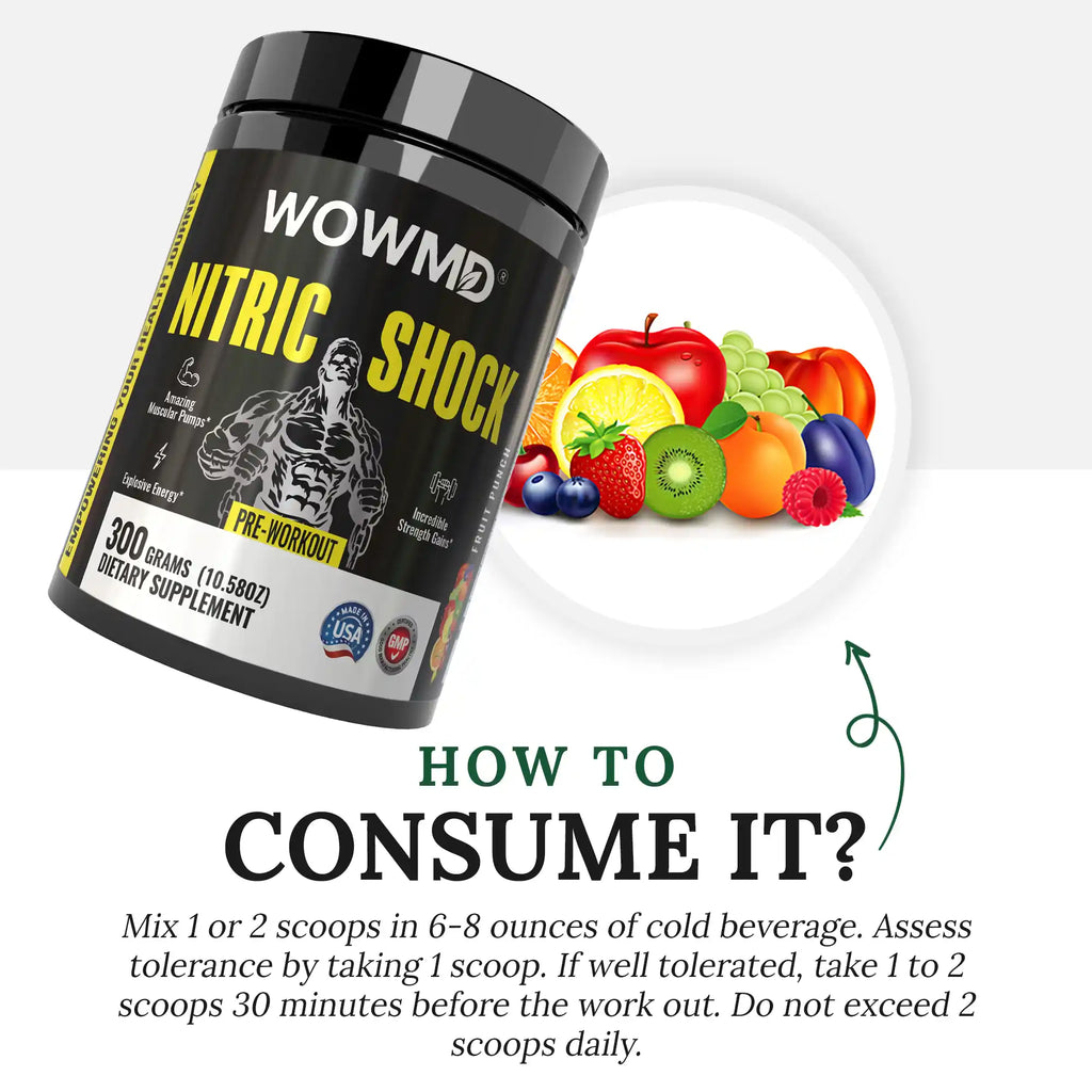 WOW MD Nitric Shock Pre-Workout - 2 Flavors