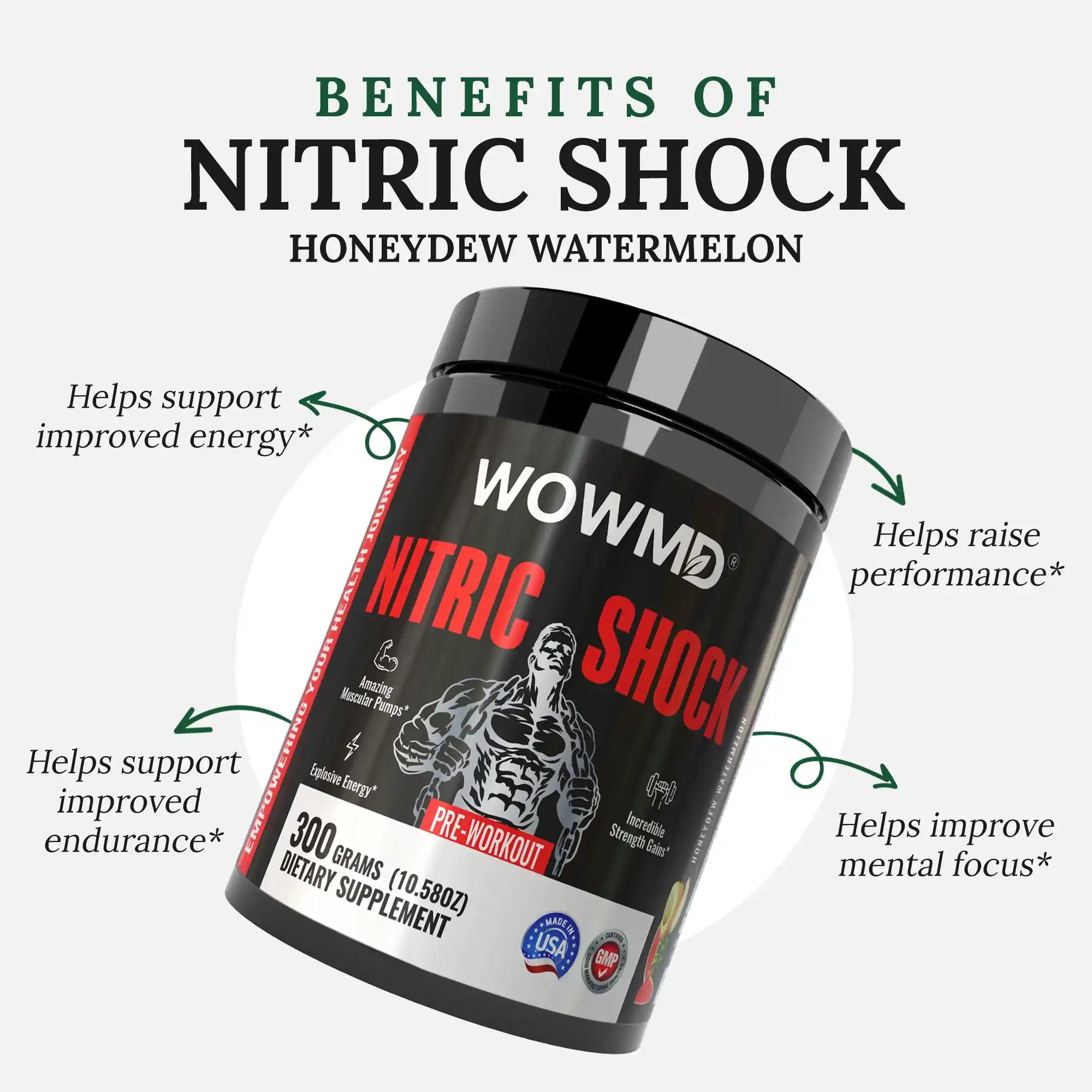 WOW MD Nitric Shock Pre-Workout - 2 Flavors