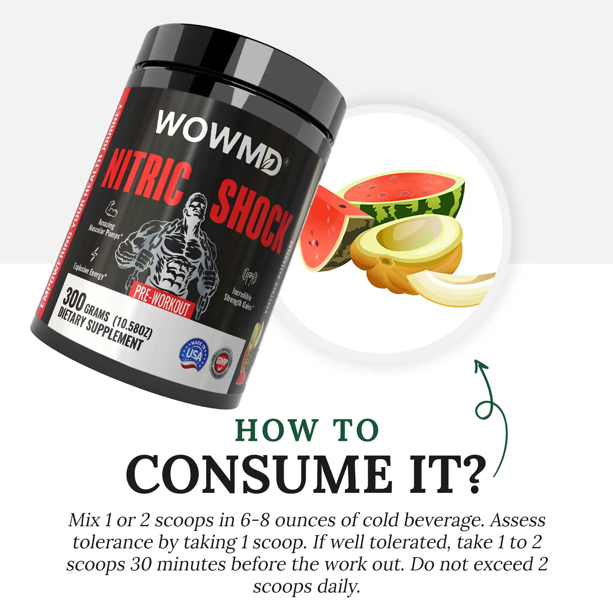 WOW MD Nitric Shock Pre-Workout - 2 Flavors