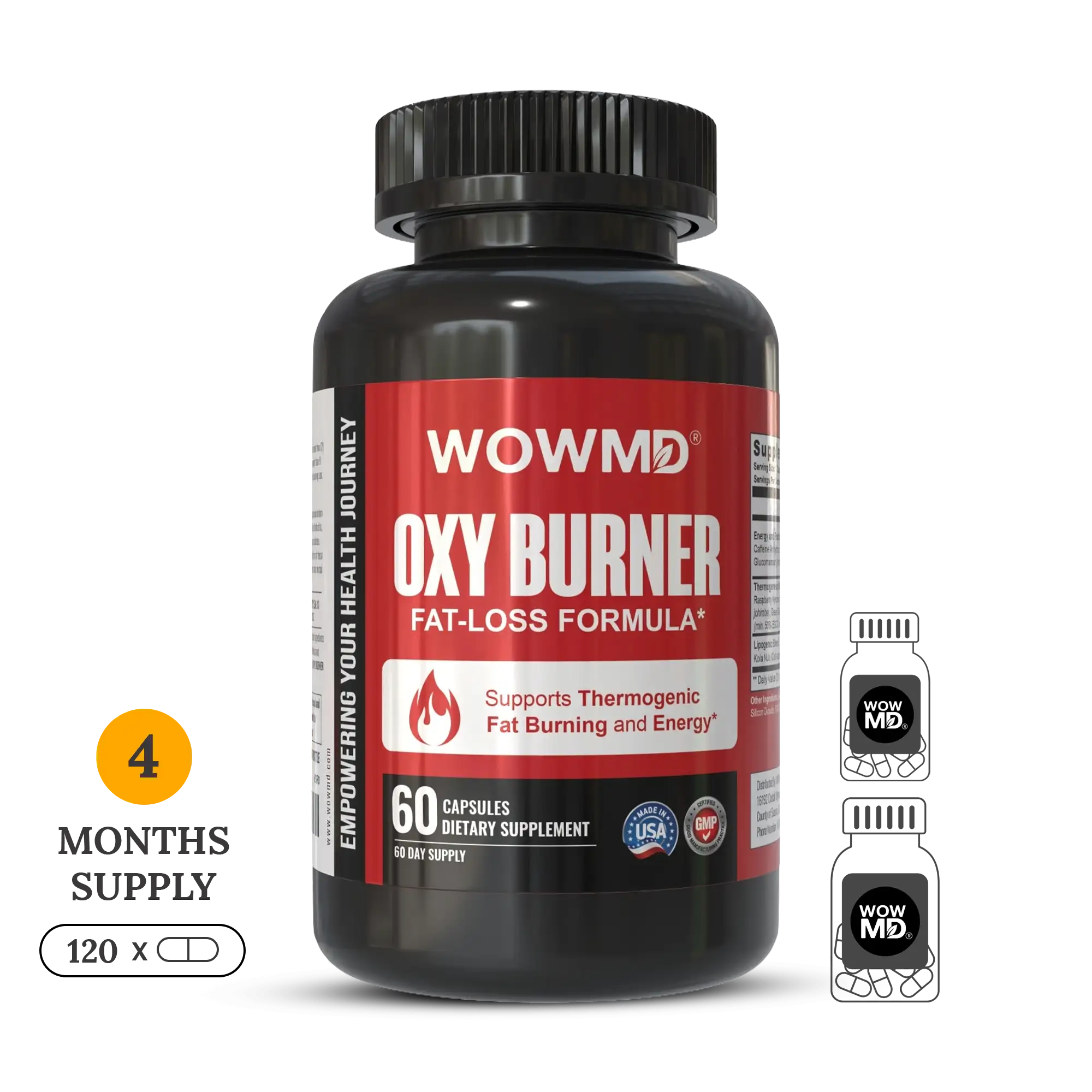 WOW MD Oxy Burner Fat-Loss Formula - 60 Capsules