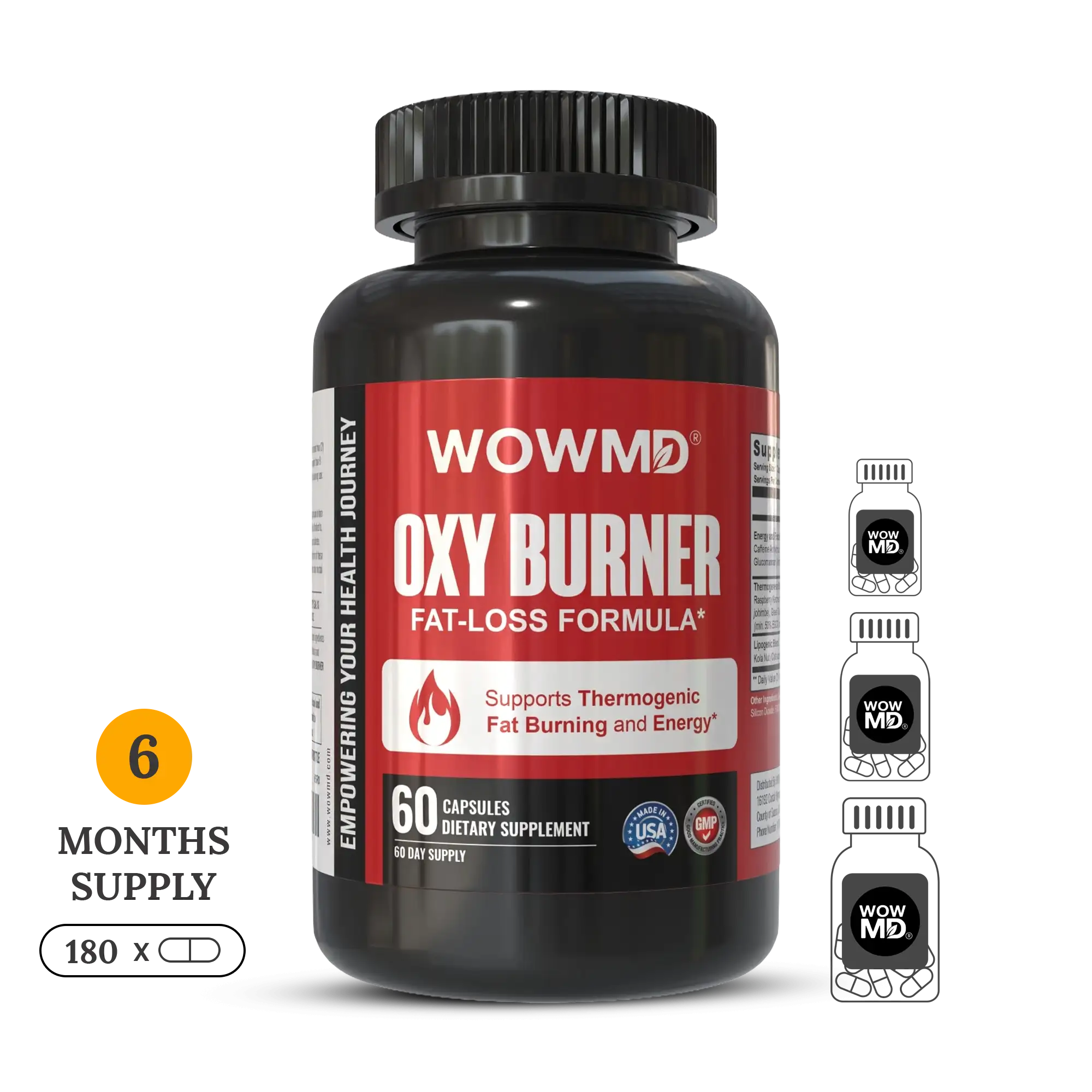 WOW MD Oxy Burner Fat-Loss Formula - 60 Capsules