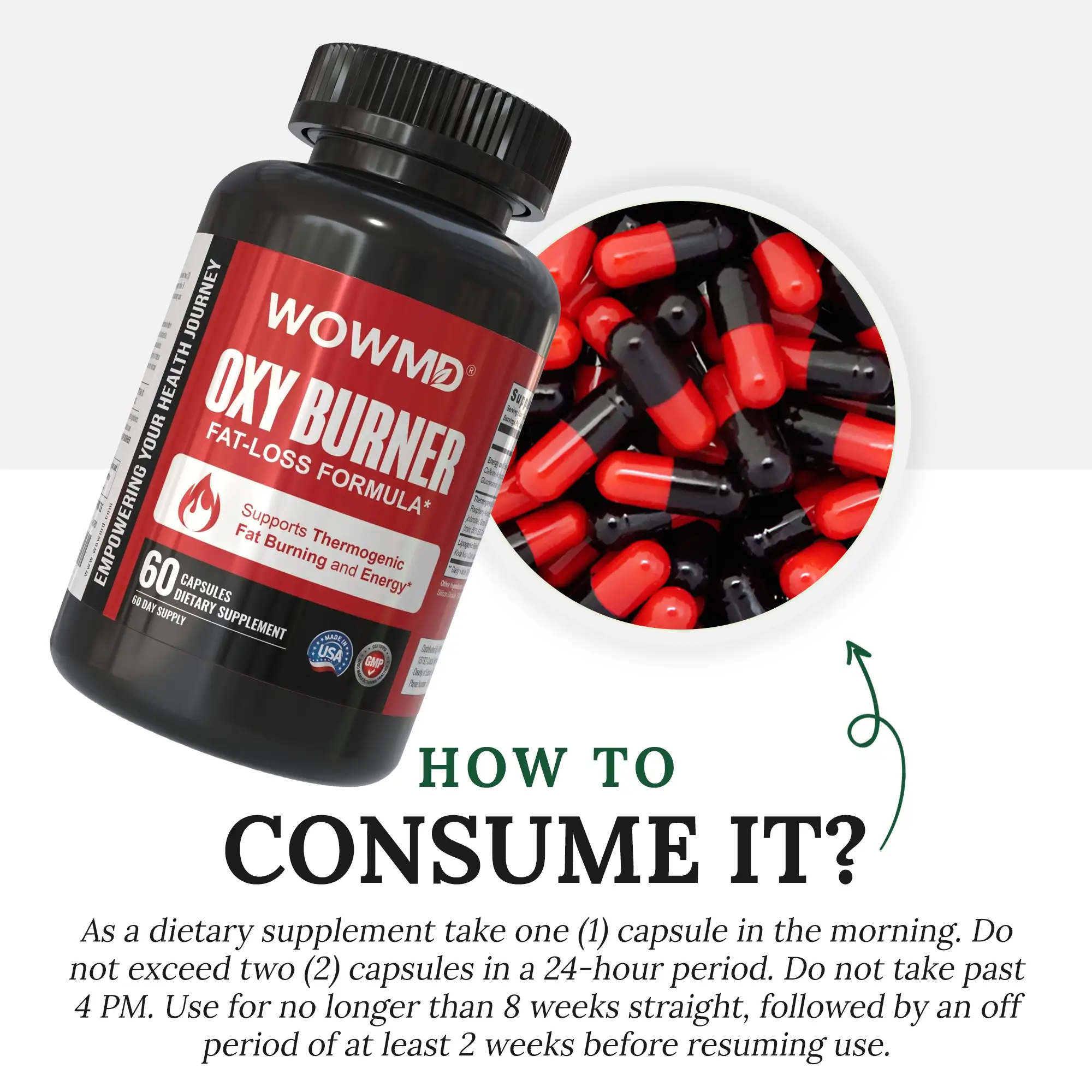 WOW MD Oxy Burner Fat-Loss Formula - 60 Capsules
