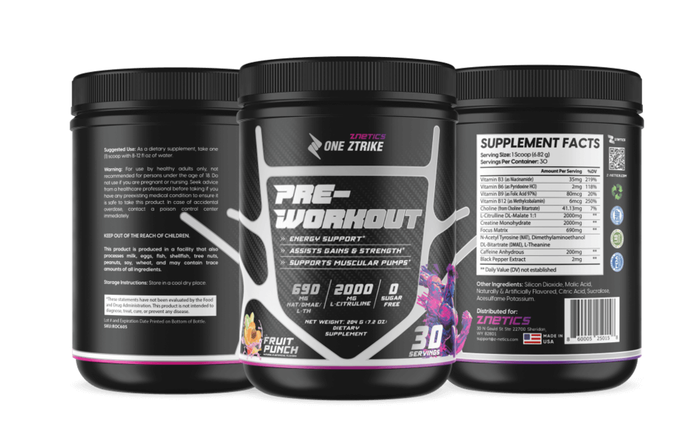 Znetics ONE ZTRIKE Pre-Workout - Fruit Punch